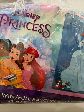 Disney Princess Girls Cinderella Multicolor Pink and Blue Dress Print